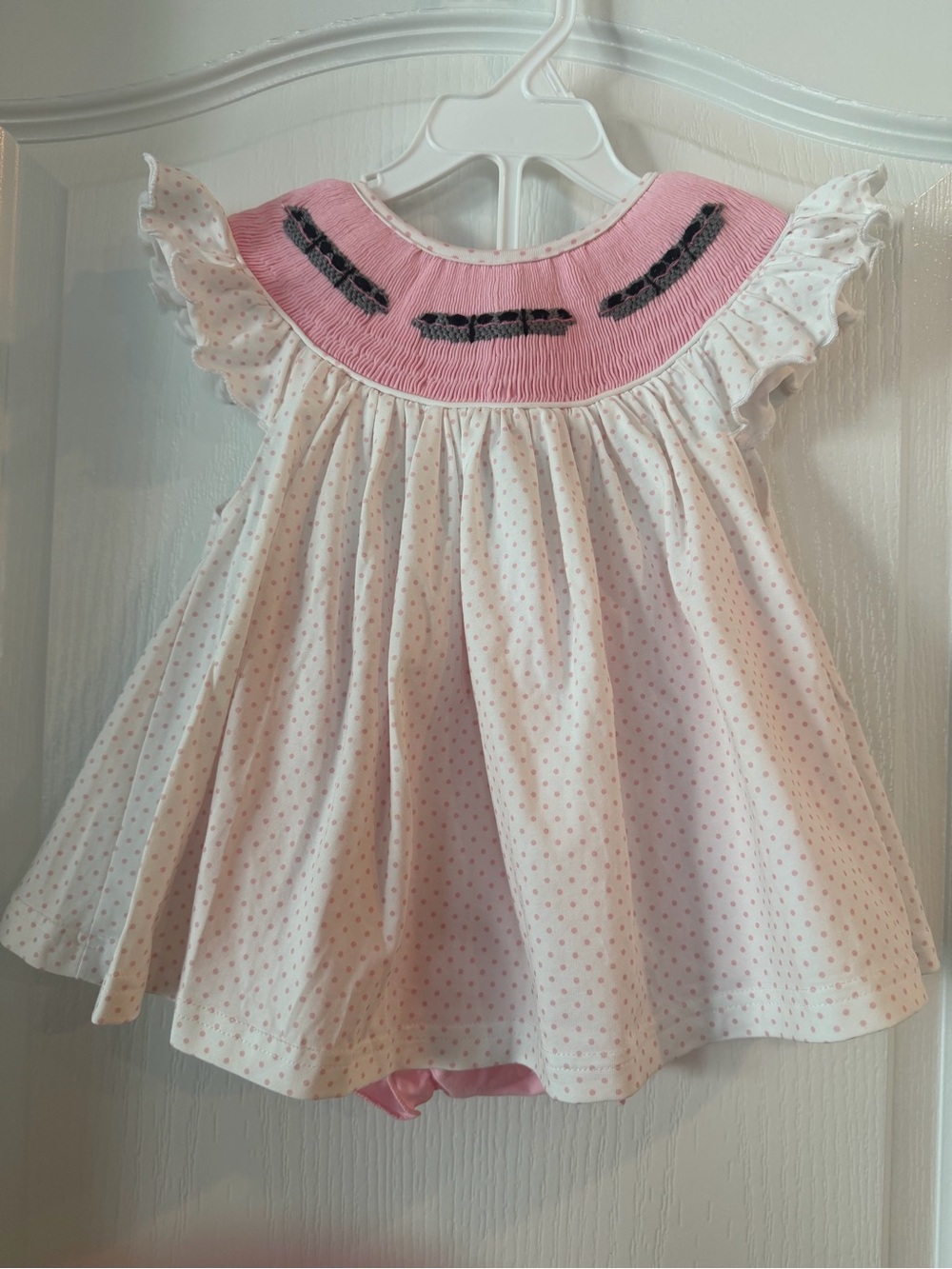 Monorail Smocked Polka Dot Bloomer Set